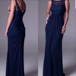 Navy long dress